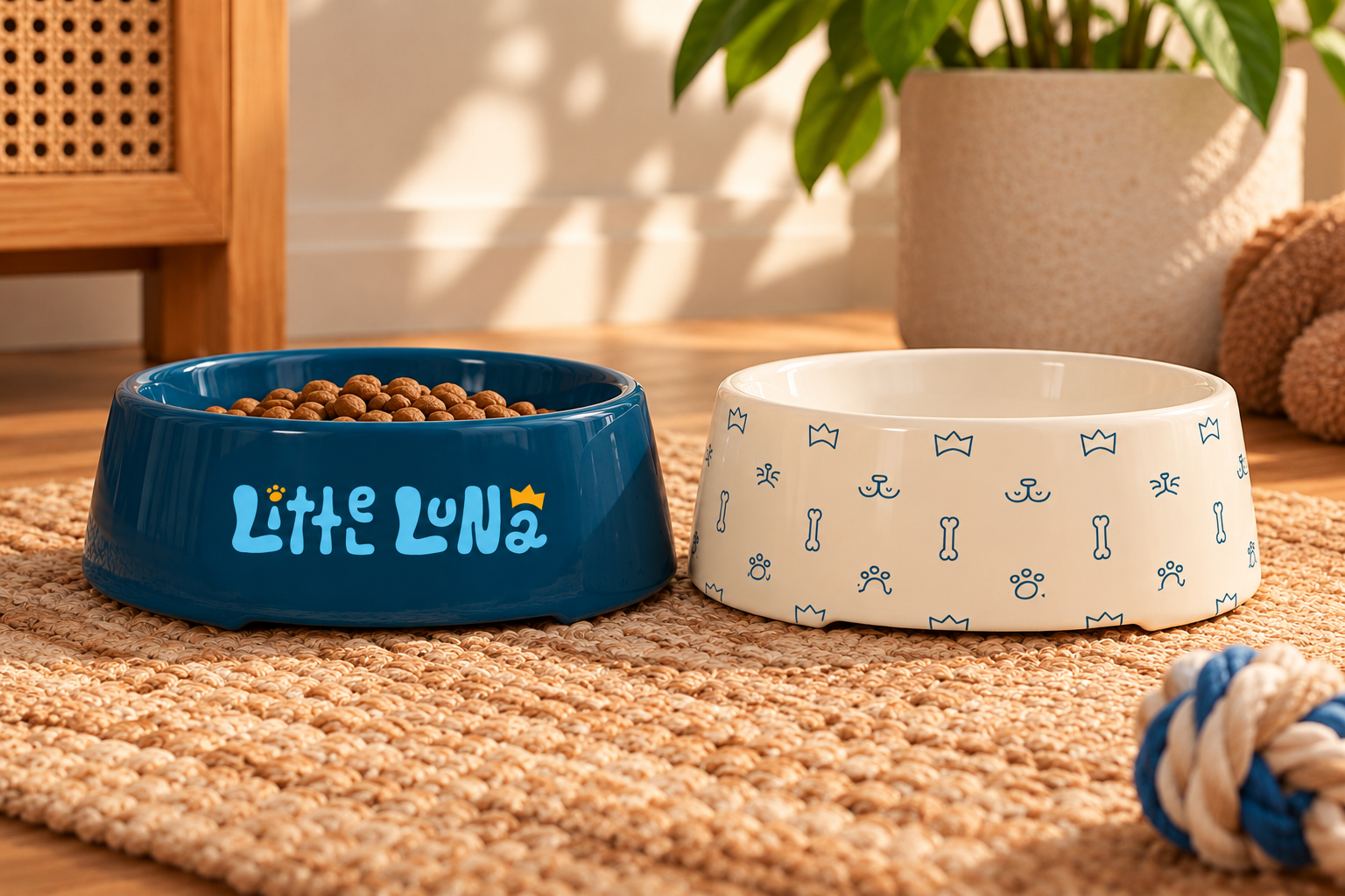 Tigelas Little Luna em Ambiente Aconchegante — Little Luna